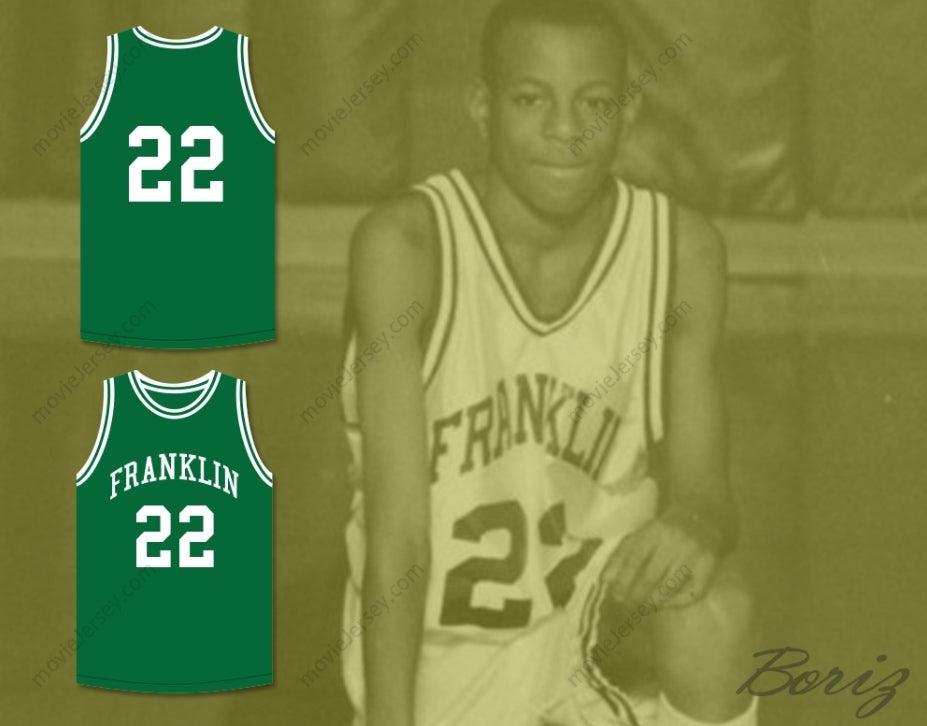 CUSTOM ANY Name Number ANDRE IGUODALA 22 FRANKLIN MIDDLE SCHOOL GREEN BASKETBALL JERSEY 3 Top Stitched S-6XL