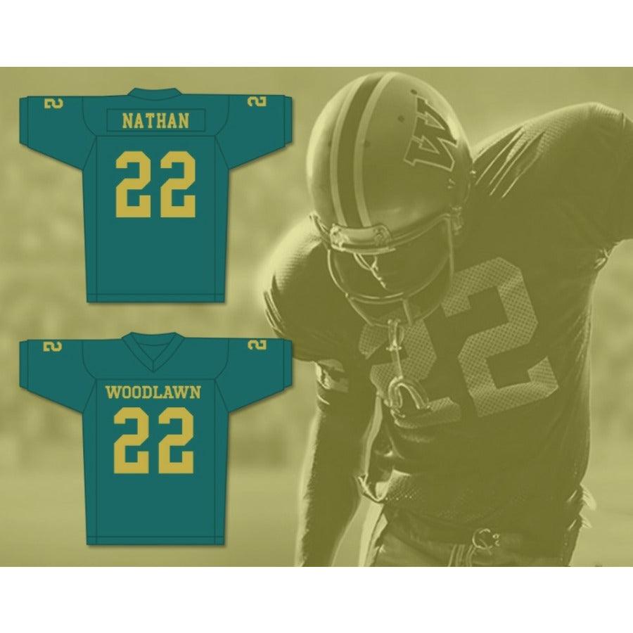CUSTOM ANY Name Number TONY NATHAN 22 WOODLAWN COLONELS FOOTBALL JERSEY Top Stitched S-6XL