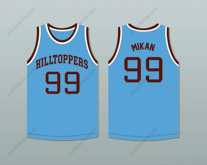 CUSTOM ANY Name Number GEORGE MIKAN 99 JOLIET CATHOLIC HIGH SCHOOL HILLTOPPERS LIGHT BLUE BASKETBALL JERSEY 1 Top Stitched S-6XL