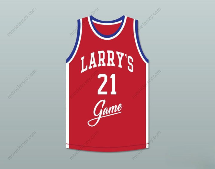 CUSTOM ANY Name Number DOMINIQUE WILKINS 21 LARRY'S GAME RED BASKETBALL JERSEY 1988 CHARITY EVENT Top Stitched S-6XL
