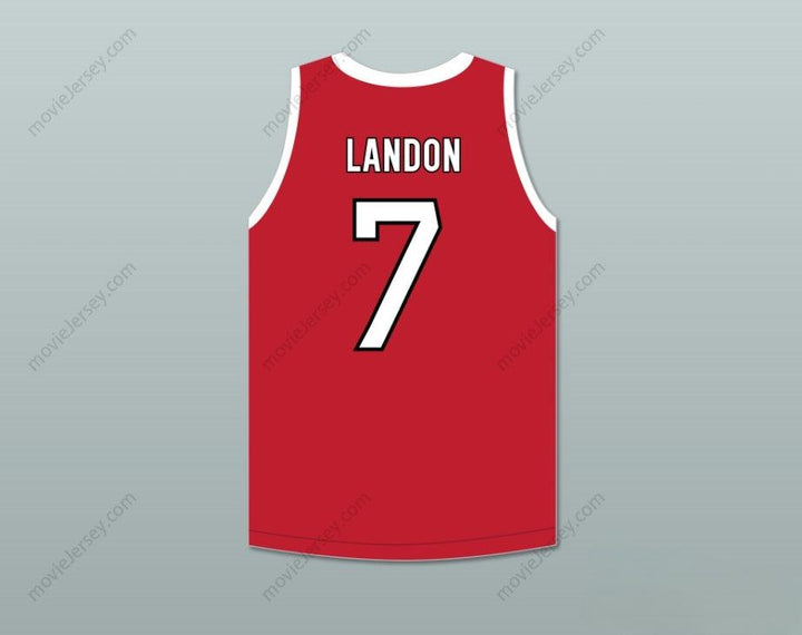 CUSTOM ANY Name Number LANDON 7 ACE FAMILY CHARITY RED BASKETBALL JERSEY Top Stitched S-6XL