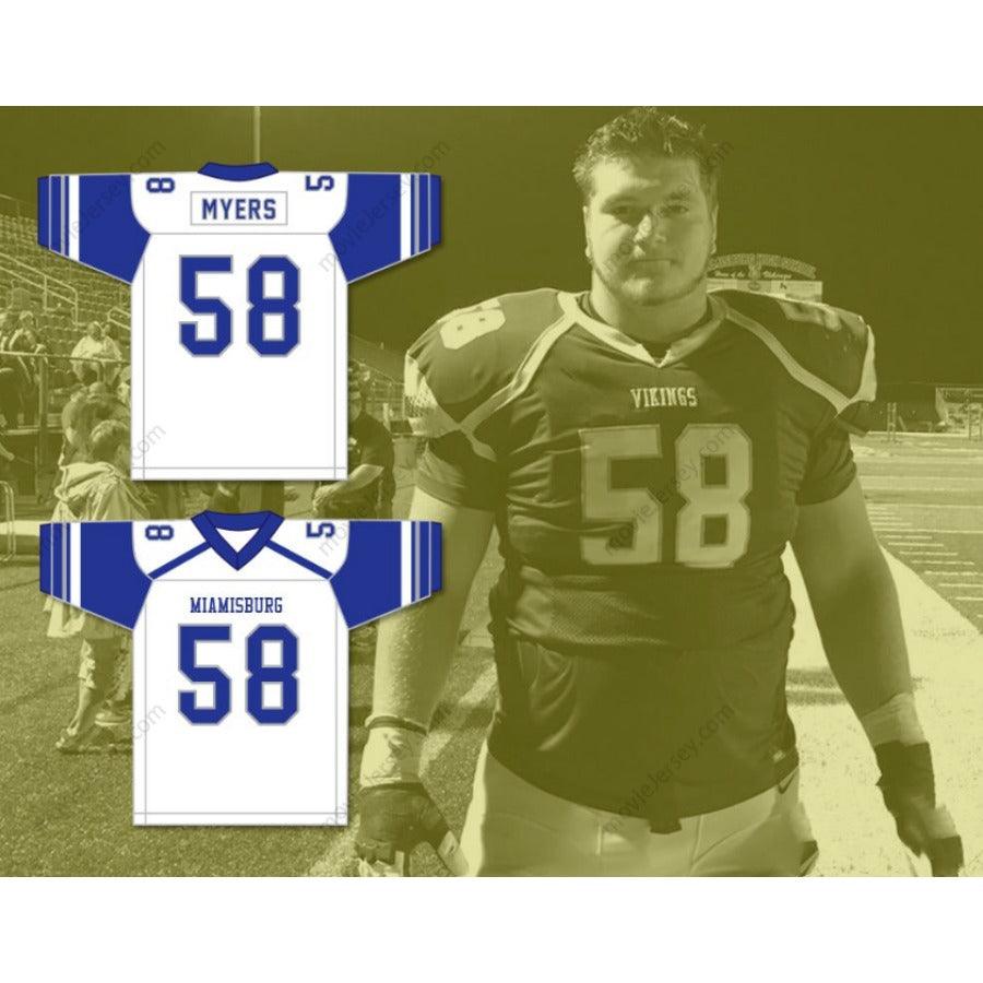 CUSTOM ANY Name Number JOSH MYERS 58  HIGH SCHOOL Football Jersey Top Stitched S-6XL