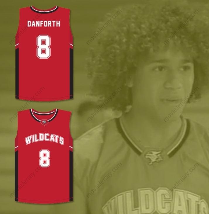 CUSTOM ANY Name Number CHAD DANFORTH 8 EAST HIGH SCHOOL WILDCATS RED BASKETBALL JERSEY Top Stitched S-6XL