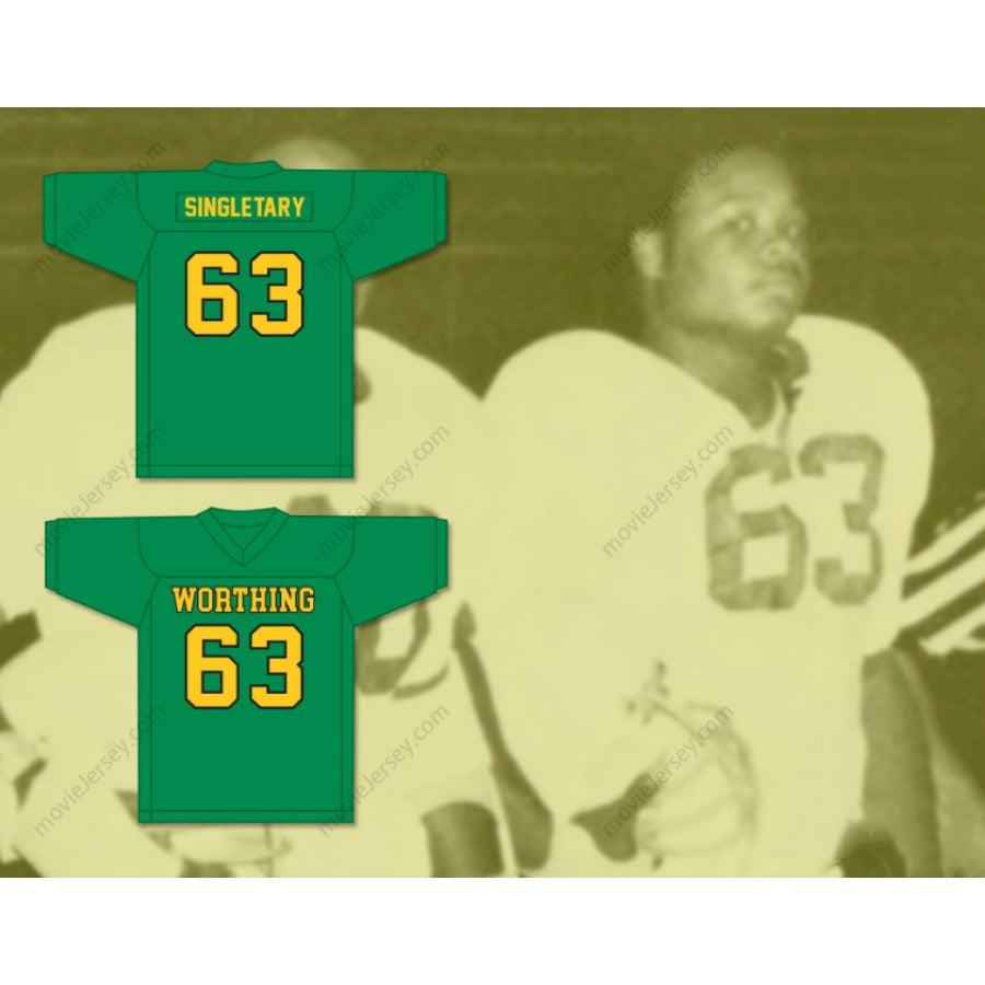 CUSTOM ANY Name Number MIKE SINGLETARY 63 WORTHING HIGH SCHOOL COLTS KELLY FOOTBALL JERSEY Top Stitched S-6XL