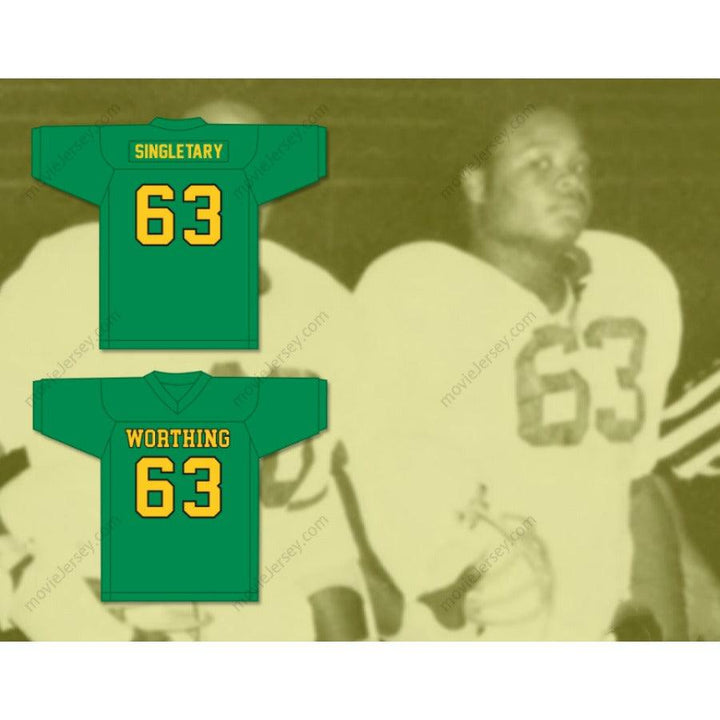 CUSTOM ANY Name Number MIKE SINGLETARY 63 WORTHING HIGH SCHOOL COLTS KELLY FOOTBALL JERSEY Top Stitched S-6XL