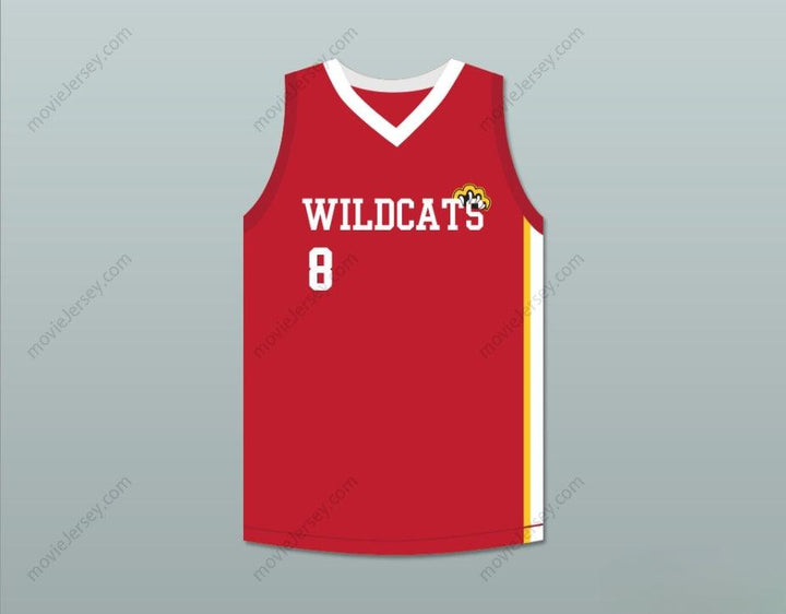 CUSTOM ANY Name Number CHAD DANFORTH 8 EAST HIGH SCHOOL WILDCATS RED BASKETBALL JERSEY HSM3 Top Stitched S-6XL