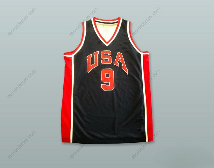 CUSTOM ANY Name Number MICHAEL  9 USA DARK BLUE BASKETBALL JERSEY Top Stitched S-6XL