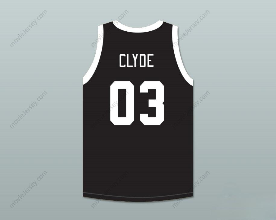 CUSTOM ANY Name Number BONNIE & CLYDE CRIMINAL SUPERSTARS CLYDE 03 BLACK BASKETBALL JERSEY Top Stitched S-6XL