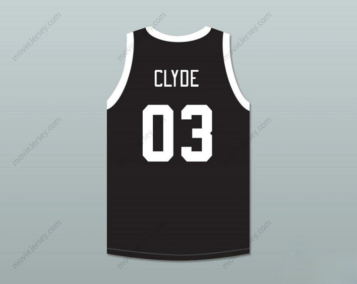 CUSTOM ANY Name Number BONNIE & CLYDE CRIMINAL SUPERSTARS CLYDE 03 BLACK BASKETBALL JERSEY Top Stitched S-6XL