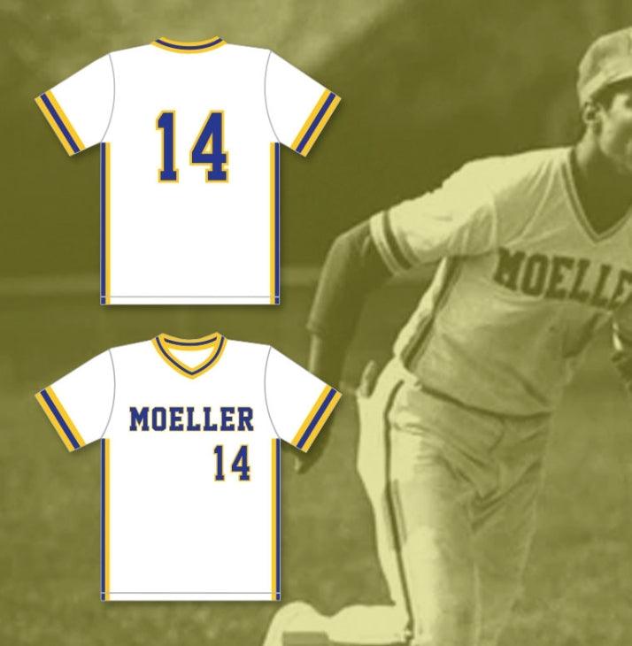 Custom Any Name Number BARRY LARKIN 14 ARCHBISHOP   HIGH SCHOOL CRUSADERS WHITE BASEBALL JERSEY 1 Top Stitched S-6XL