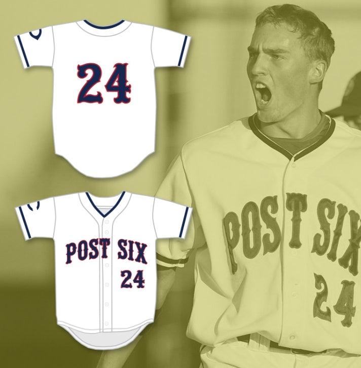 Custom Any Name Number BRANDON NIMMO 24  POST SIX WHITE BASEBALL JERSEY 1 Top Stitched S-6XL