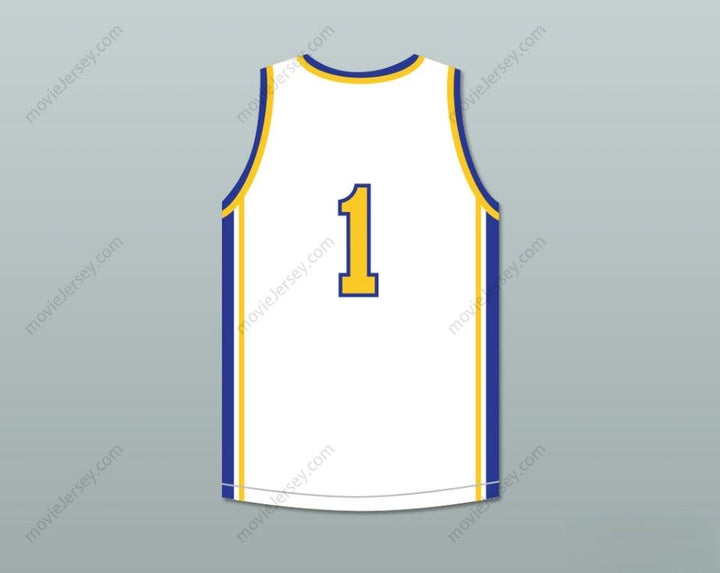 CUSTOM ANY Name Number KLAY THOMPSON 1 SANTA MARGARITA CATHOLIC HIGH SCHOOL  WHITE BASKETBALL JERSEY Top Stitched S-6XL