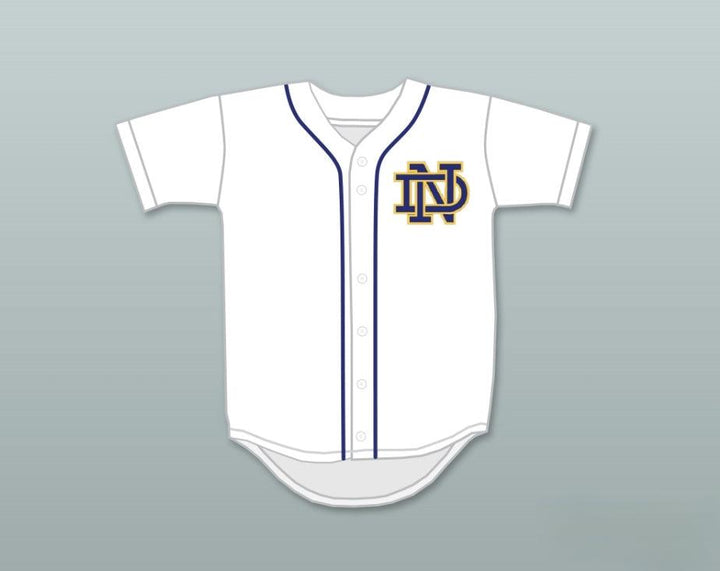 Custom Any Name Number GIANCARLO STANTON 27 NOTRE DAME HIGH SCHOOL   KNIGHTS WHITE BASEBALL JERSEY 2 Top Stitched S-6XL
