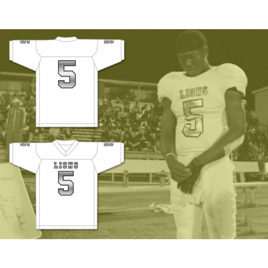 CUSTOM ANY Name Number JOHN FRANKLIN 5 EMCC LIONS ALTERNATE Top Stitched S-6XL