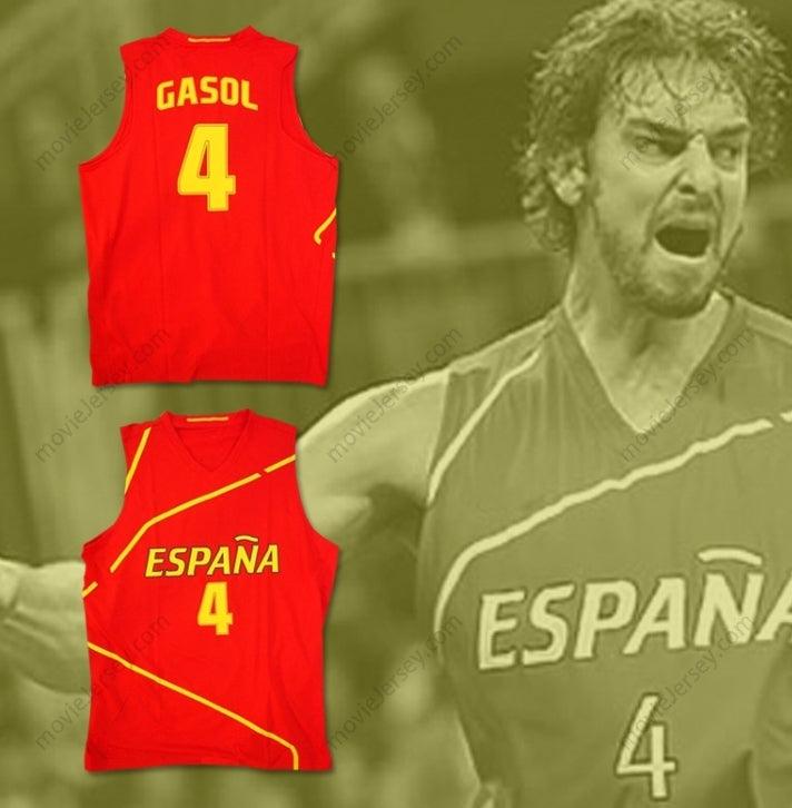 CUSTOM ANY Name Number PAU GASOL ESPANA BASKETBALL JERSEY ANY PLAYER OR NUMBER Top Stitched S-6XL