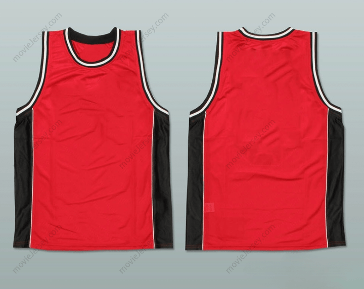 CUSTOM ANY Name Number PLAIN BASKETBALL JERSEY RED-BLACK-WHITE Top Stitched S-6XL