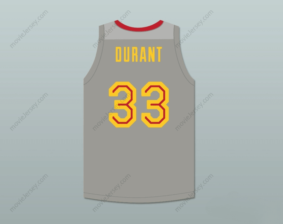 CUSTOM ANY Name Number KEVIN DURANT 33 OAK HILL ACADEMY GRAY BASKETBALL JERSEY Top Stitched S-6XL