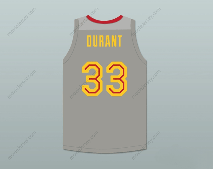 CUSTOM ANY Name Number KEVIN DURANT 33 OAK HILL ACADEMY GRAY BASKETBALL JERSEY Top Stitched S-6XL