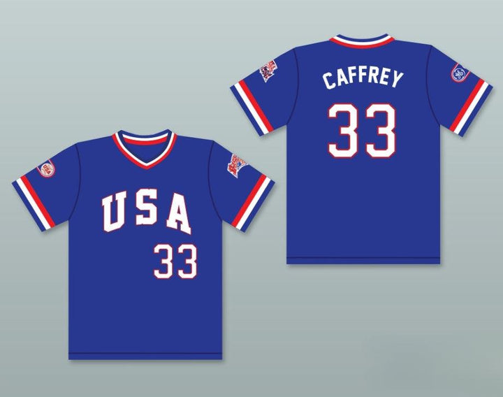 Custom Any Name Number BOB CAFFREY 33 1984 USA TEAM BLUE BASEBALL JERSEY Top Stitched S-6XL