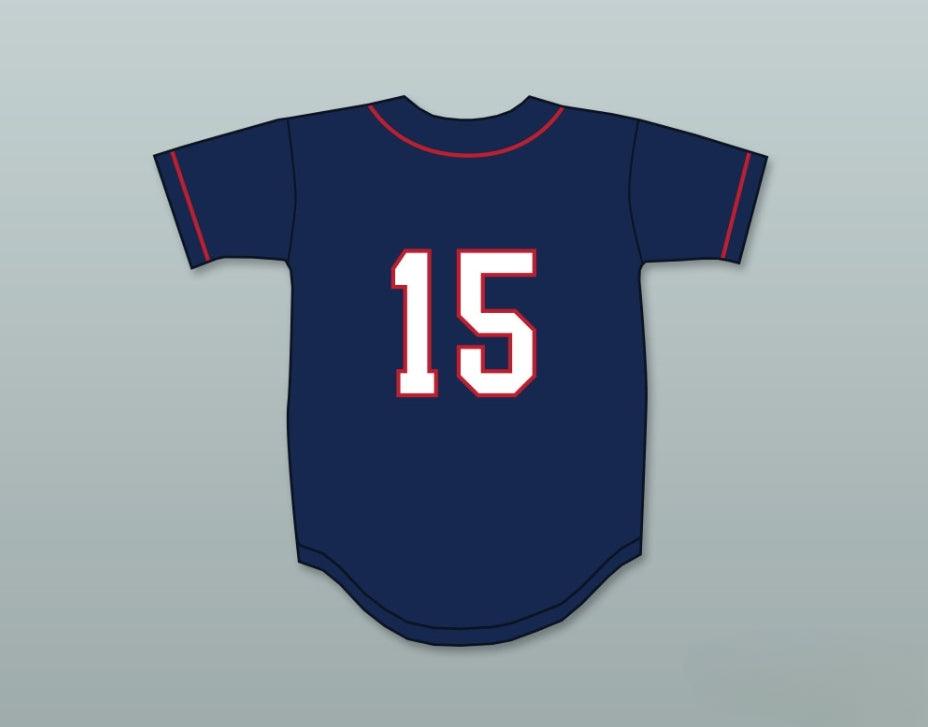 Custom Any Name Number GEORGE SPRINGER 15   OLD FARMS SCHOOL WINGED BEAVERS NAVY BLUE BASEBALL JERSEY 1 Top Stitched S-6XL