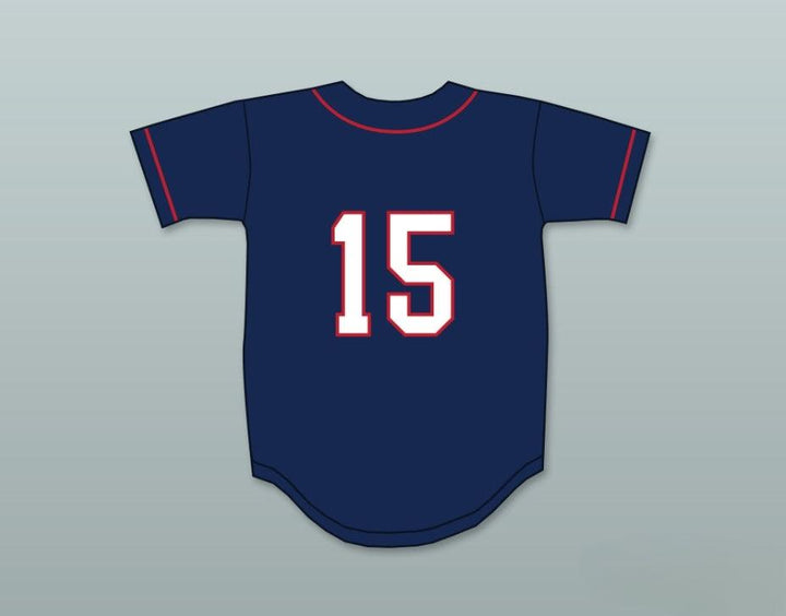 Custom Any Name Number GEORGE SPRINGER 15   OLD FARMS SCHOOL WINGED BEAVERS NAVY BLUE BASEBALL JERSEY 1 Top Stitched S-6XL