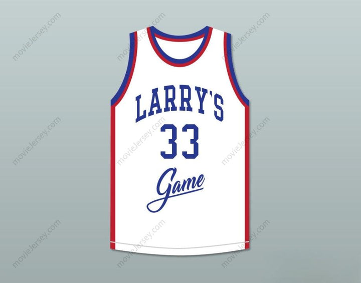 CUSTOM ANY Name Number LARRY BIRD 33 LARRY'S GAME WHITE BASKETBALL JERSEY 1988 CHARITY EVENT Top Stitched S-6XL