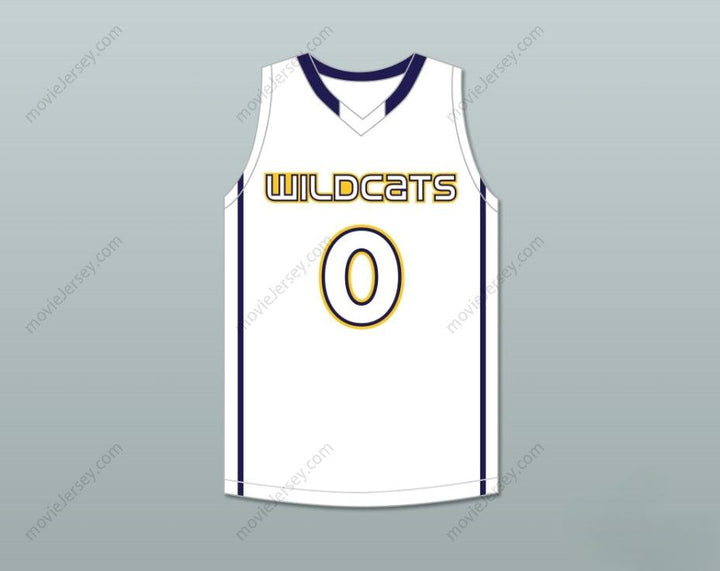 CUSTOM ANY Name Number JAYLEN BROWN 4 WHEELER HIGH SCHOOL WILDCATS WHITE BASKETBALL JERSEY 1 Top Stitched S-6XL