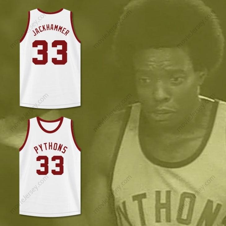 CUSTOM ANY Name Number JACKHAMMER WASHINGTON 33  PYTHONS BASKETBALL JERSEY THE FISH THAT SAVED  Top Stitched S-6XL