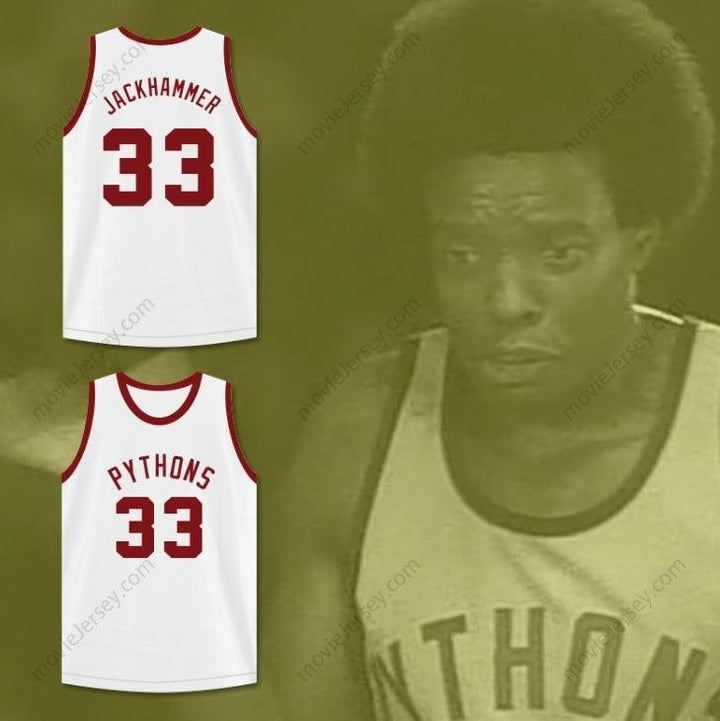 CUSTOM ANY Name Number JACKHAMMER WASHINGTON 33  PYTHONS BASKETBALL JERSEY THE FISH THAT SAVED  Top Stitched S-6XL