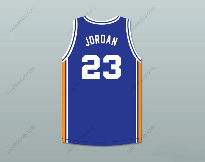 CUSTOM ANY Name Number MICHAEL  23 ACB 1990 BARCELONA EXHIBITION GAME BLUE BASKETBALL JERSEY 2 Top Stitched S-6XL