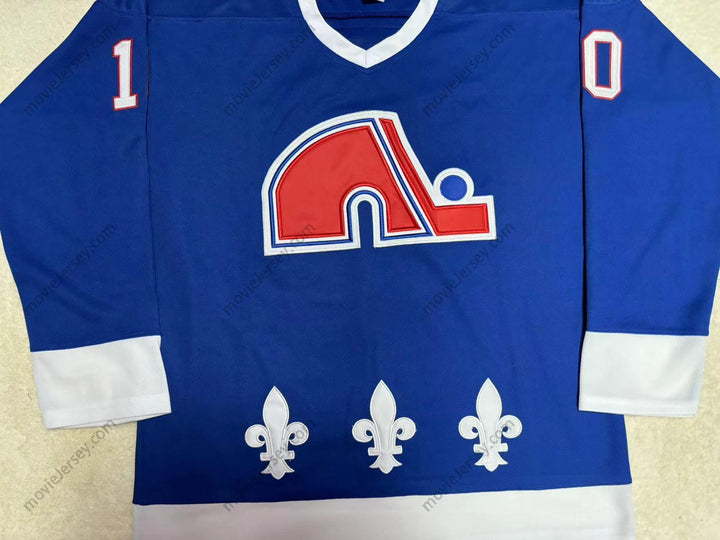 Custom Any Name Number GUY LAFLEUR 10 QUEBEC NORDIQUES HOCKEY JERSEY Top Stitched S-6XL