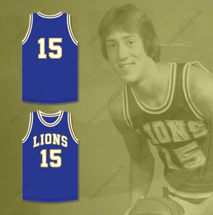 CUSTOM ANY Name Number JEFF HORNACEK 15 LYONS TOWNSHIP HIGH SCHOOL LIONS ROYAL BLUE BASKETBALL JERSEY 1 Top Stitched S-6XL