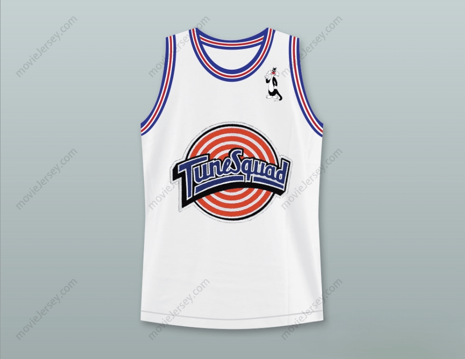 CUSTOM ANY Name Number SPACE JAM SYLVESTER THE CAT 9 TUNE SQUAD BASKETBALL JERSEY WITH SYLVESTER THE CAT PATCH2 Top Stitched S-6XL