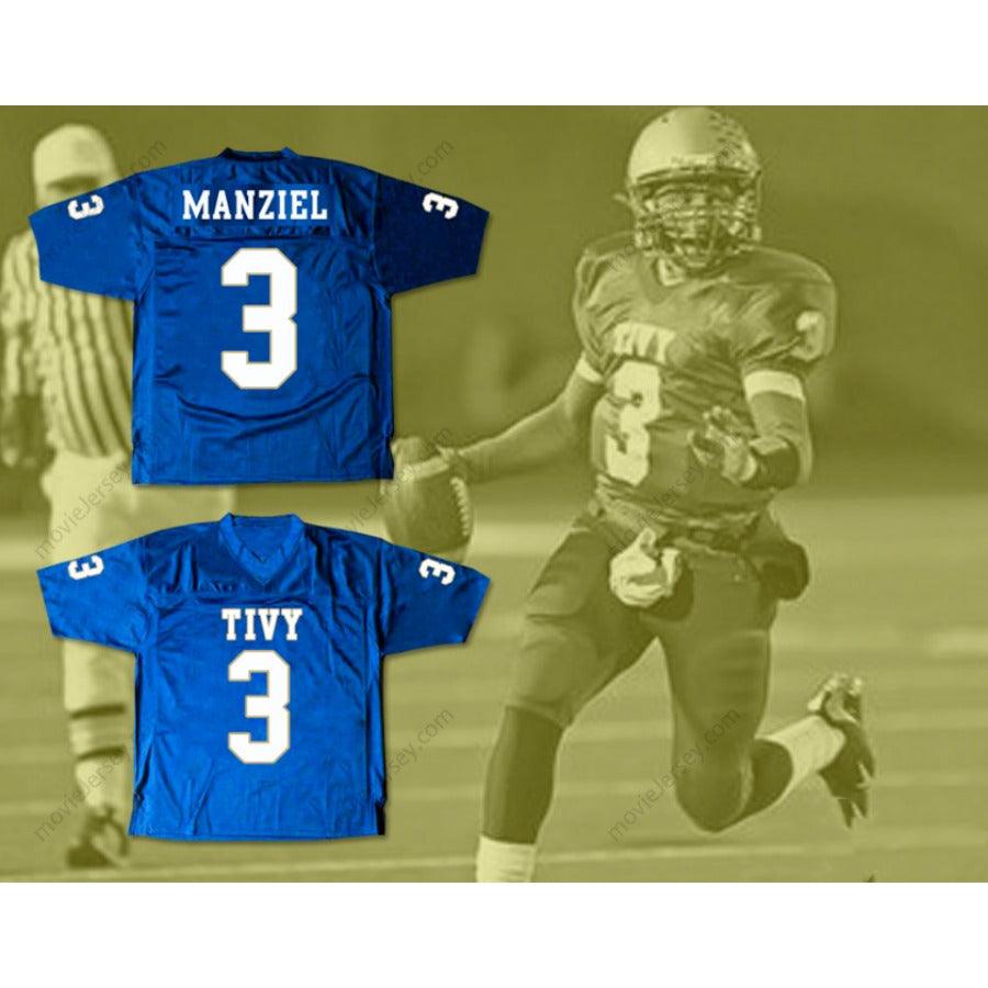 CUSTOM ANY Name Number JOHNNY MANZIEL 3 TIVY HIGH SCHOOL FOOTBALL JERSEY Top Stitched S-6XL
