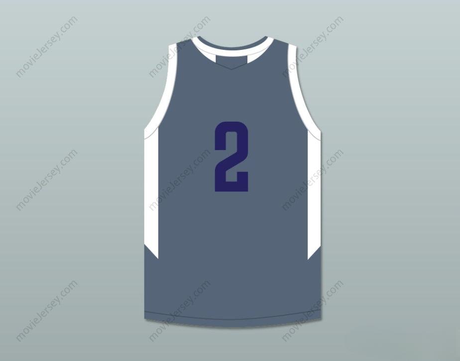 CUSTOM ANY Name Number PLAYER 2  PLAYGROUND BASKETBALL DARK GRAY BASKETBALL JERSEY Top Stitched S-6XL