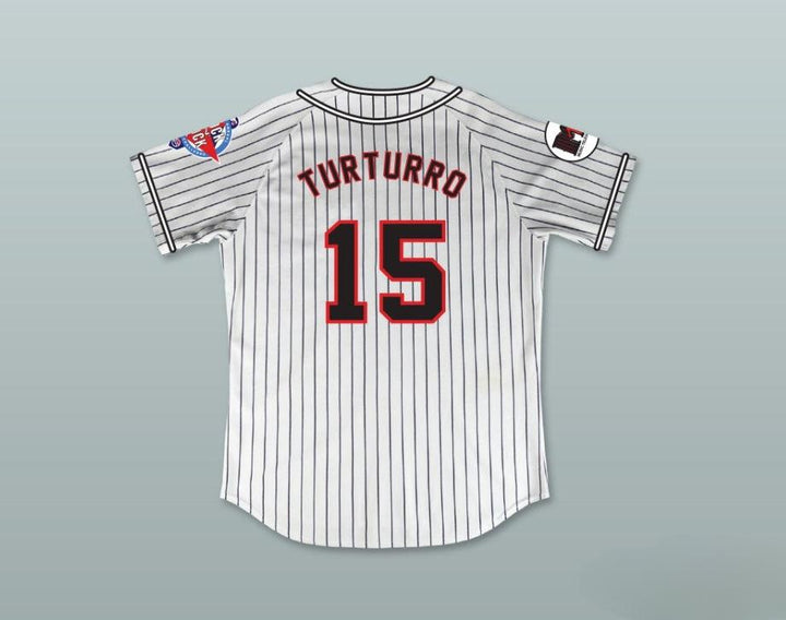 Custom Any Name Number NICHOLAS TURTURRO 15 HOMEBOYS PINSTRIPED BASEBALL JERSEY 6TH ANNUAL ROCK N' JOCK SOFTBALL CHALLENGE 1995 Top Stitched S-6XL