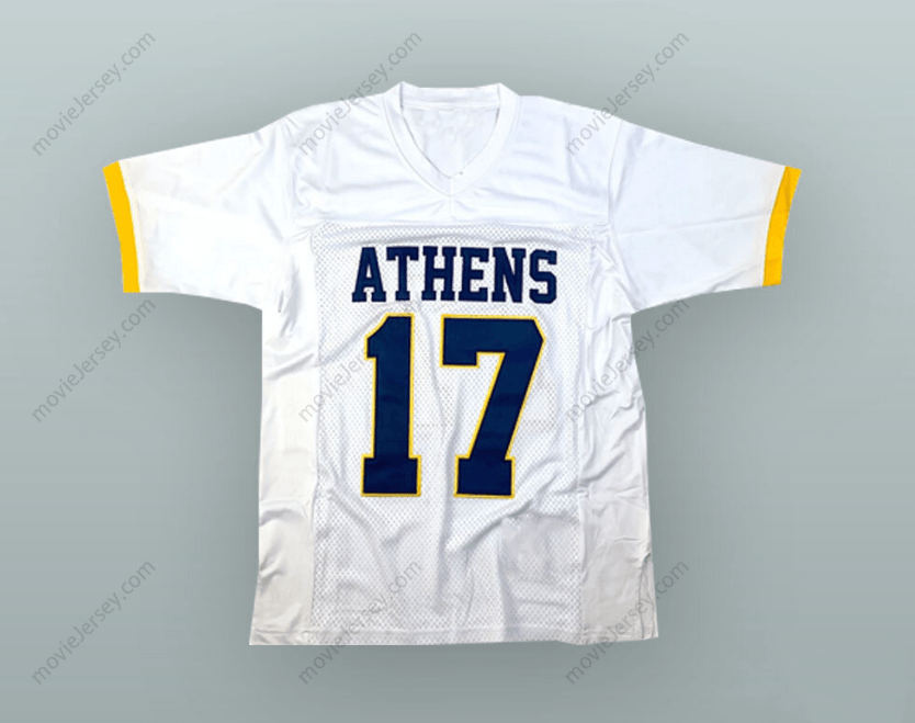 CUSTOM ANY Name Number PHILIP RIVERS 17 ATHENS HIGH SCHOOL GOLDEN  WHITE FOOTBALL JERSEY Top Stitched S-6XL