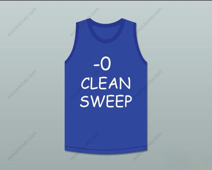 CUSTOM ANY Name Number ERNEST P. WORRELL 0 CLEAN SWEEP MAKESHIFT BLUE BASKETBALL JERSEY SLAM DUNK ERNEST Top Stitched S-6XL