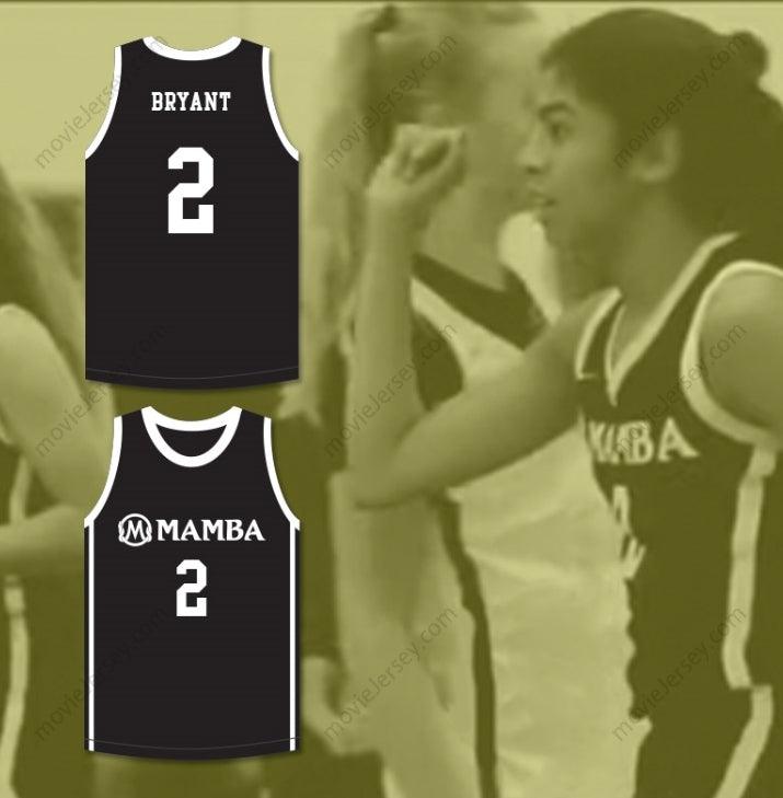 CUSTOM ANY Name Number GIANNA BRYANT 2 MAMBA BALLERS BLACK BASKETBALL JERSEY VERSION 2 Top Stitched S-6XL