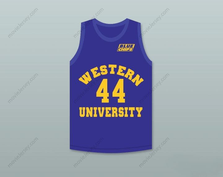 CUSTOM ANY Name Number ANTHONY C HALL TONY THE POINT SHAVER 44   BLUE BASKETBALL JERSEY WITH BLUE CHIPS PATCH Top Stitched S-6XL