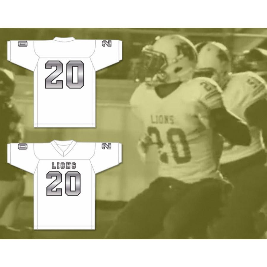 CUSTOM ANY Name Number CJ REAVIS 20 EMCC LIONS FOOTBALL JERSEY INCLUDES PATCHES Top Stitched S-6XL