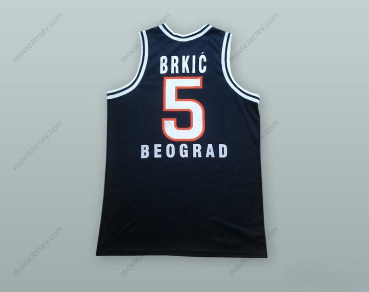 CUSTOM ANY Name Number HARIS BRKIC 5 KK PARTIZAN BELGRADE BLACK BASKETBALL JERSEY Top Stitched S-6XL