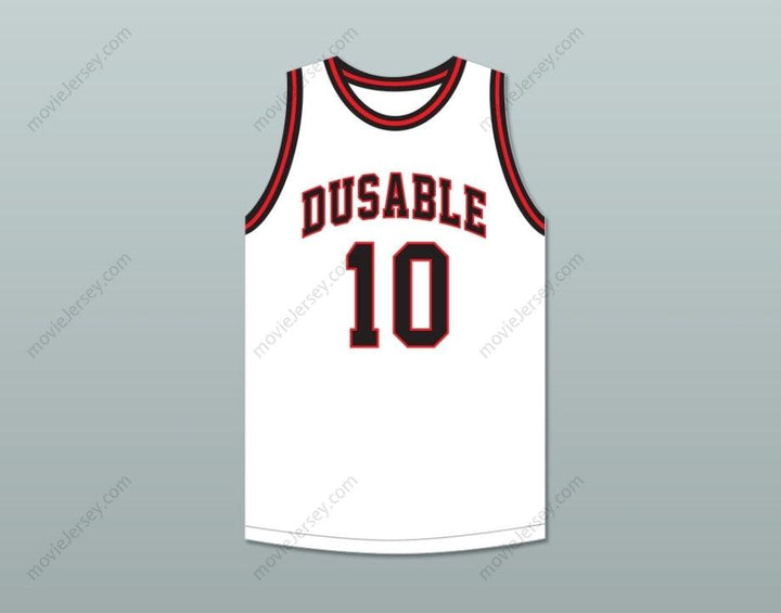 CUSTOM ANY Name Number MAURICE CHEEKS 10 DUSABLE HIGH SCHOOL PANTHERS WHITE BASKETBALL JERSEY 2 Top Stitched S-6XL