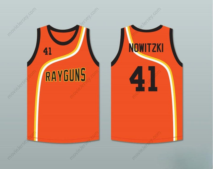 CUSTOM ANY Name Number DIRK NOWITZKI 41 ROSWELL RAYGUNS ORANGE BASKETBALL JERSEY Top Stitched S-6XL
