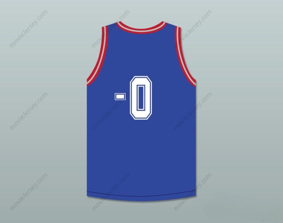 CUSTOM ANY Name Number ERNEST P. WORRELL 0 CLEAN SWEEP DELUXE BLUE BASKETBALL JERSEY SLAM DUNK ERNEST 1 Top Stitched S-6XL