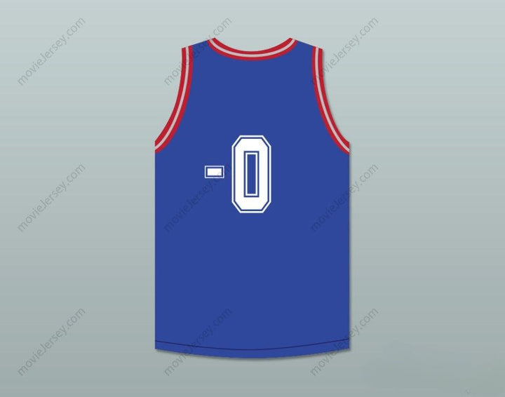 CUSTOM ANY Name Number ERNEST P. WORRELL 0 CLEAN SWEEP DELUXE BLUE BASKETBALL JERSEY SLAM DUNK ERNEST 1 Top Stitched S-6XL