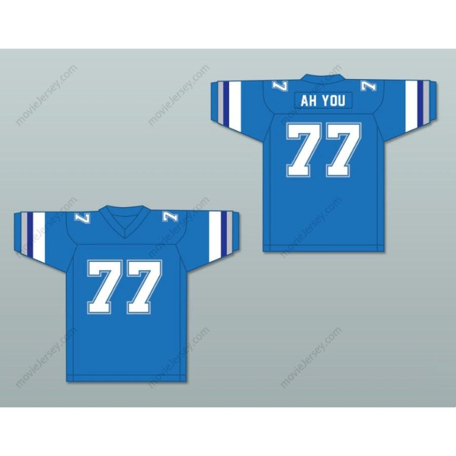 CUSTOM ANY Name Number 1983 USFL JUNIOR AH YOU 77 BOSTON BREAKERS ROAD Football Jersey Top Stitched S-6XL