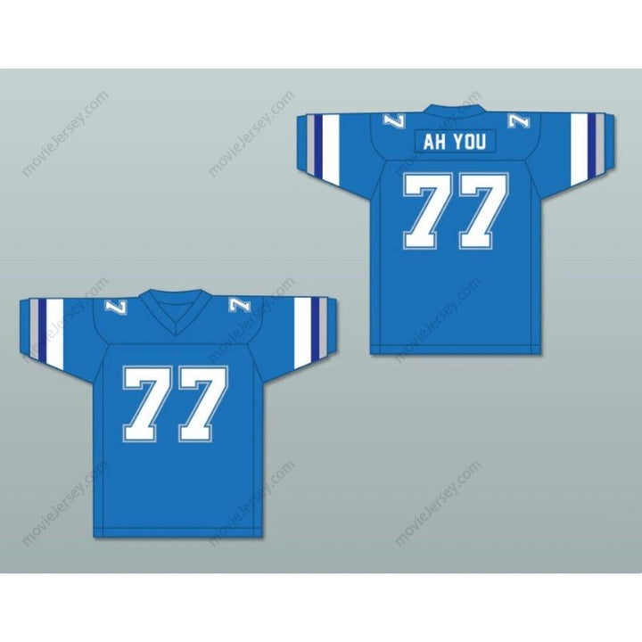 CUSTOM ANY Name Number 1983 USFL JUNIOR AH YOU 77 BOSTON BREAKERS ROAD Football Jersey Top Stitched S-6XL
