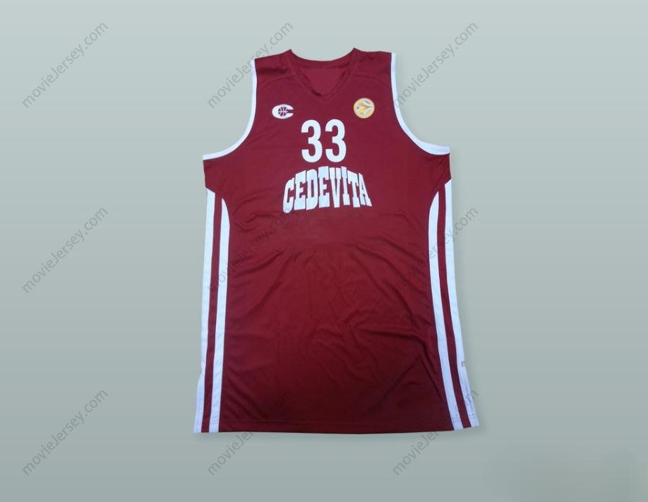 CUSTOM ANY Name Number MARKO TOMAS 33 KK CEDEVITA ZAGREB BASKETBALL JERSEY WITH PATCH Top Stitched S-6XL