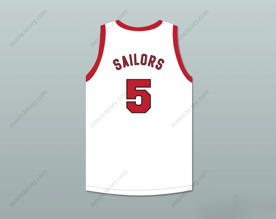 CUSTOM ANY Name Number KENNY SAILORS 5 PROVIDENCE STEAMROLLERS WHITE BASKETBALL JERSEY WITH PATCH 2 Top Stitched S-6XL